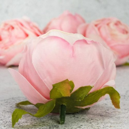 Százlevelű rózsa fej - cirmos rózsaszín 4db/csomag