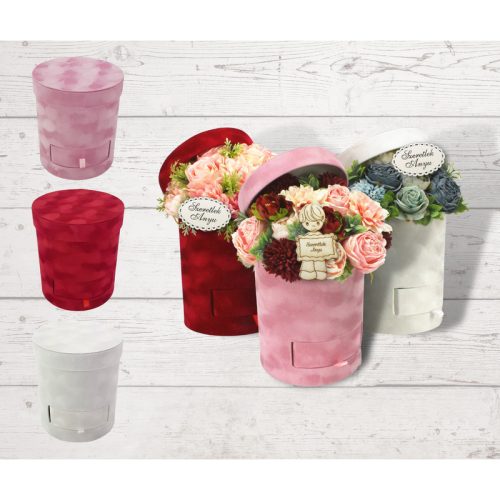 Százlevelű rózsa fej - cirmos rózsaszín 4db/csomag