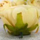 Százlevelű rózsa fej - krém sárga 4db/csomag