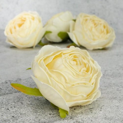 Százlevelű rózsa fej - krém 4db/csomag