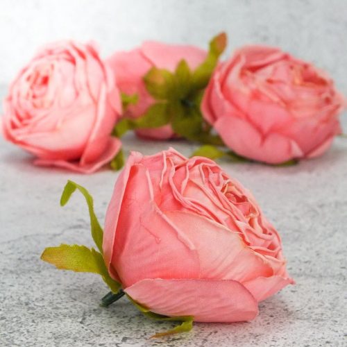 Százlevelű rózsa fej - rózsaszín 4db/csomag