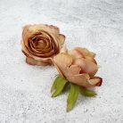 Rózsa fej - vintage barna 4db/cs