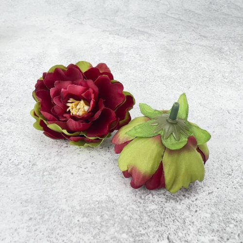 Bababrózsa fej - cirmos bordó 5db/cs