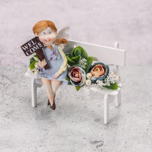 Fehér szíves pad 16,5x7x12,5cm - KIFUTÓ