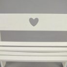 Fehér szíves pad 16,5x7x12,5cm - KIFUTÓ