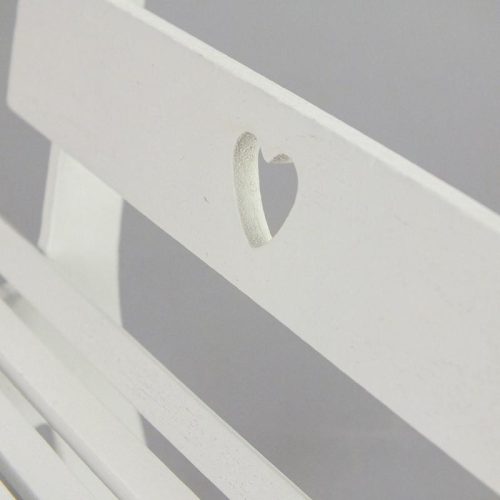 Fehér szíves pad 16,5x7x12,5cm - KIFUTÓ