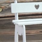 Fehér szíves pad 16,5x7x12,5cm - KIFUTÓ