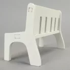 Fehér kerti pad 10,5*5,7cm