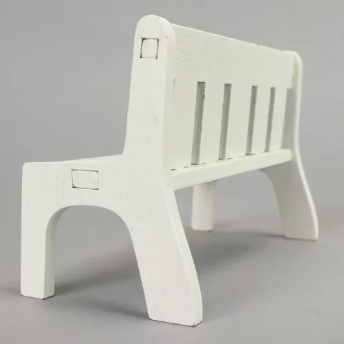 Fehér kerti pad 10,5*5,7cm