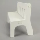 Fehér kerti pad 10,5*5,7cm