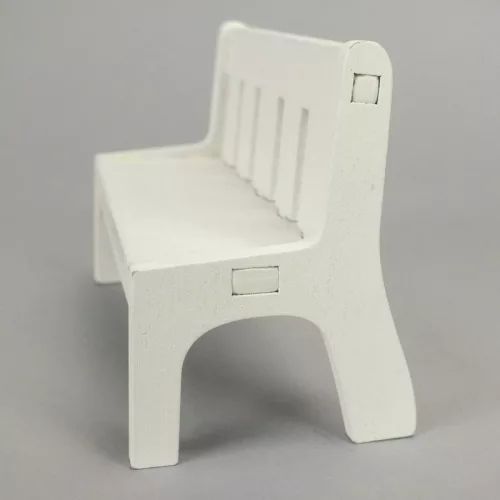 Fehér kerti pad 10,5*5,7cm