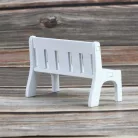Fehér kerti pad 10,5*5,7cm