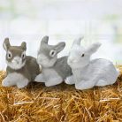 Nyuszi ülő hamvas prémium