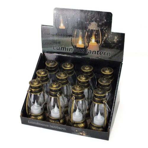 Lámpás mécses arany világítós 12db/dob