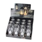 Lámpás mécses ezüst világítós 12db/dob