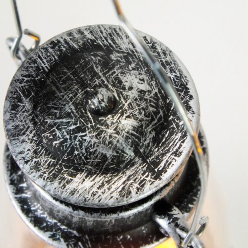 Lámpás mécses ezüst világítós 12db/dob