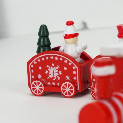 Karácsonyi fa vonat piros