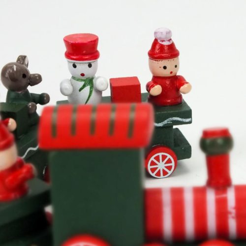 Karácsonyi fa vonat zöld