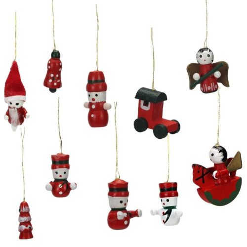 Karácsonyi fa figurák 10db/dob