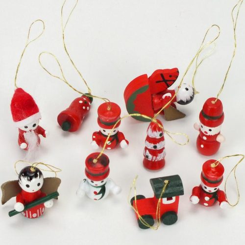 Karácsonyi fa figurák 10db/dob