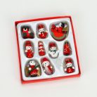 Karácsonyi fa figurák 10db/dob