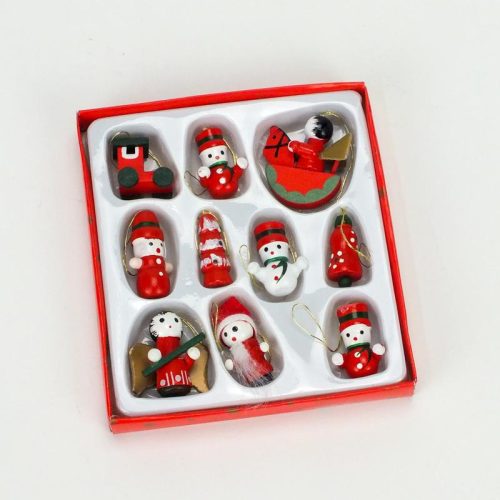 Karácsonyi fa figurák 10db/dob