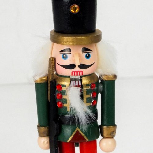 Diótörő 14cm zöld kabátos 14cm