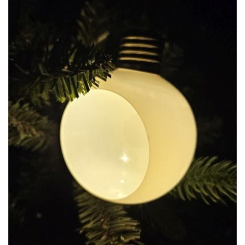 Világítós nyitott díszíthető gömb 9cm