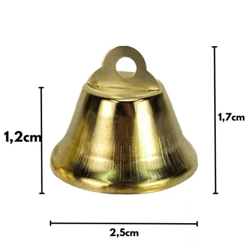 Fém csengő arany 2,5cm 1000db/csomag - OKOSÁR!
