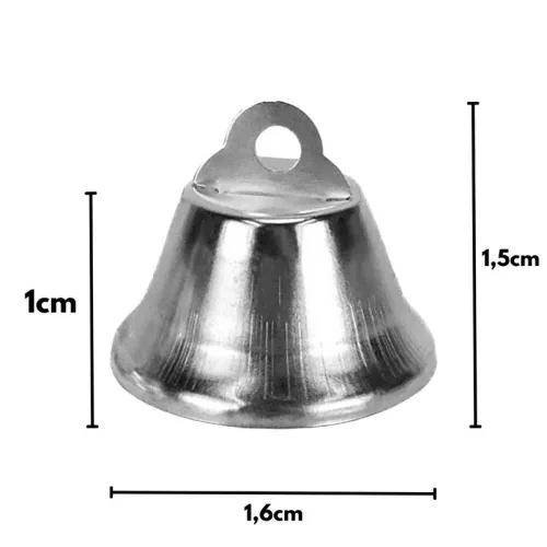 Fém csengő ezüst 1,6cm 2000db/csomag - OKOSÁR!