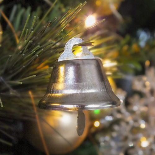 Fém csengő ezüst 3cm 10db/cs