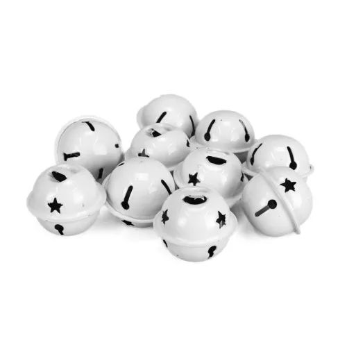 Fém kolomp fehér 3x2,5cm 200db/csomag - OKOSÁR!