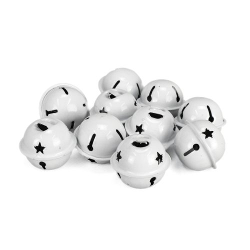 Fém kolomp fehér 3x2,5cm 10db/cs