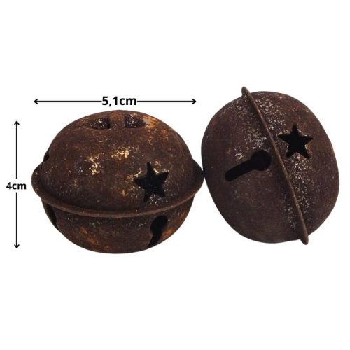 Fém kolomp rozsdásbarna 5cm 5db/cs