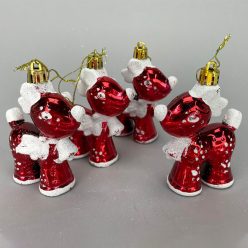 Szarvas karácsonyfadísz 4db/doboz