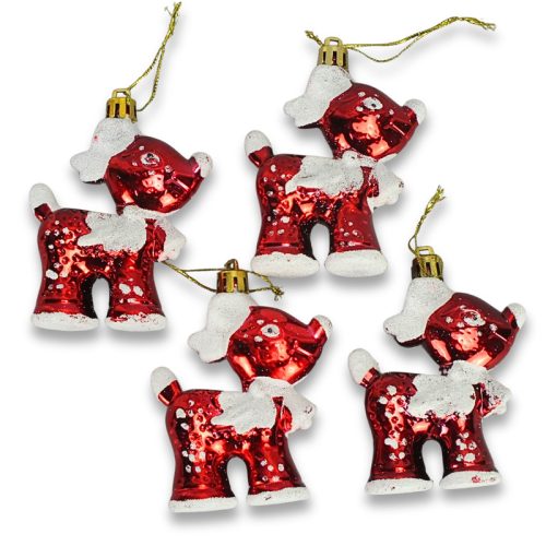 Szarvas karácsonyfadísz 4db/doboz