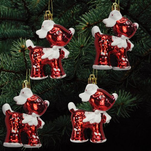 Szarvas karácsonyfadísz 4db/doboz