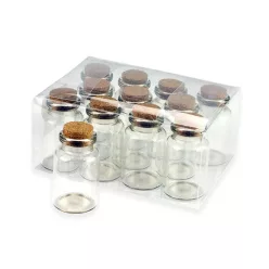 Üvegcse parafadugóval 3*5cm 12db/dob