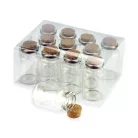 Üvegcse parafadugóval 3*5cm 12db/dob