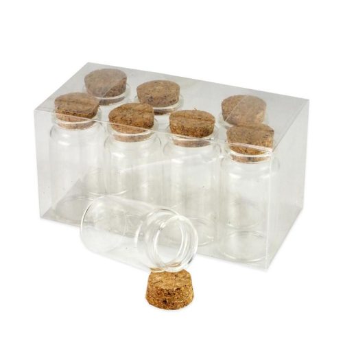 Üvegcse parafadugóval 3,7*7cm 8db/dob