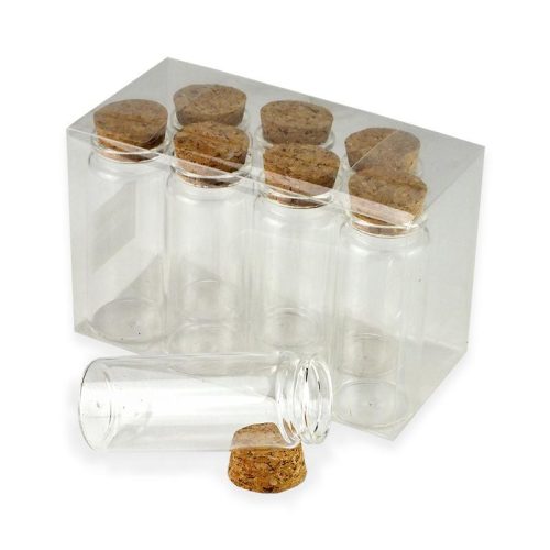 Üvegcse parafadugóval 3,7*9cm 8db/dob