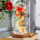 Üvegbúra fa talppal 12x20 cm – prémium DIY dekor és ajándék készítő búra