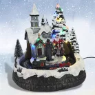 Karácsonyi vasútállomás világítós-zenélős