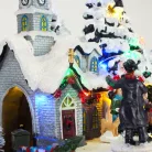 Karácsonyi vasútállomás világítós-zenélős