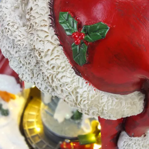 Karácsonyi csizma lak korcsolyázókkal világítós-zenélős 