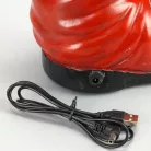 Karácsonyi csizma lak korcsolyázókkal világítós-zenélős 