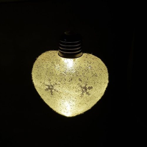 Ledes karácsonyfadísz szív-KIFUTÓ