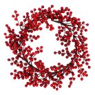 Piros bogyós koszorú 35cm