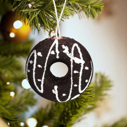 Mézeskalács dísz - csokis fánk