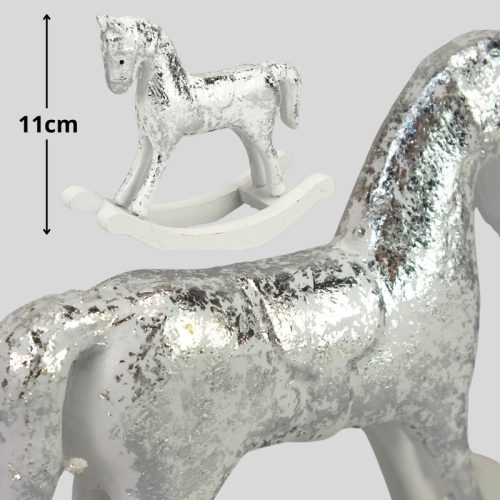 Hintaló kicsi - fehér-ezüst